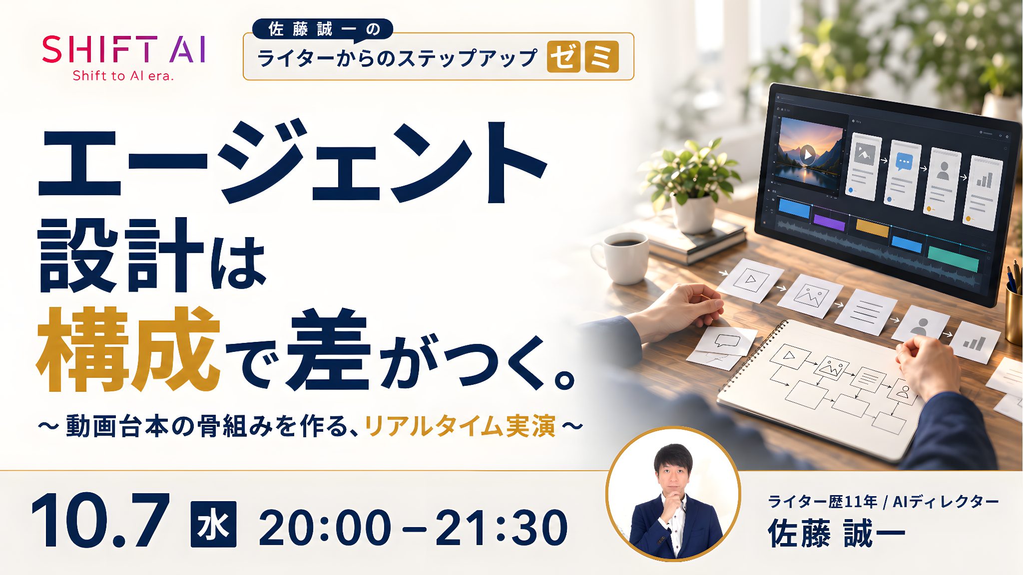 エージェント設計は、構成で差がつく。動画台本の骨組みを作る実演